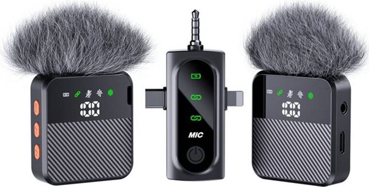 Microfono Lavalier Wireless 3 In 1