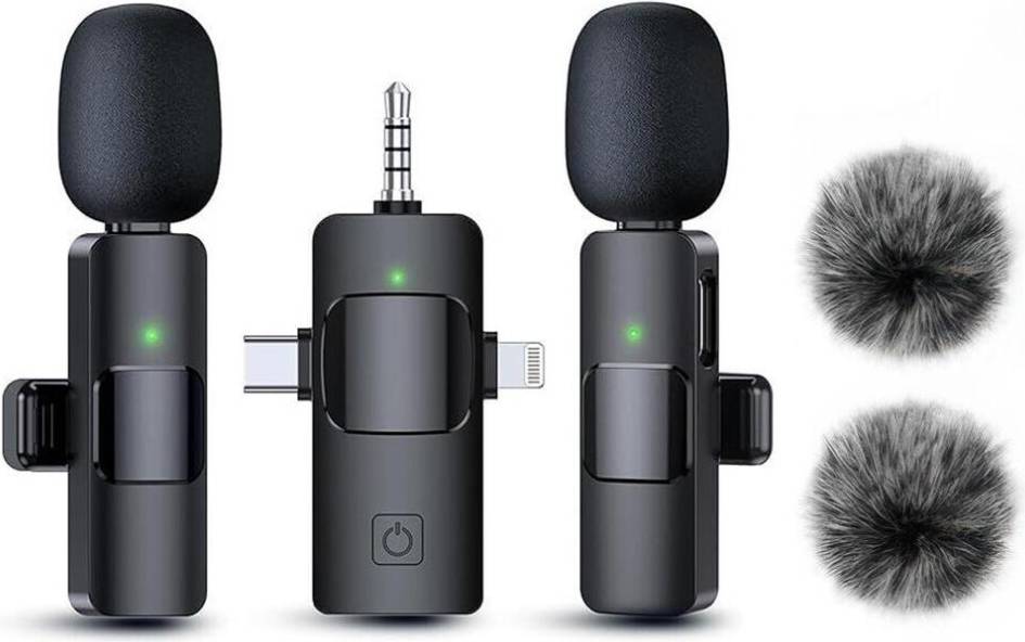 Microfono Lavalier Ricaricabile Type-C Android