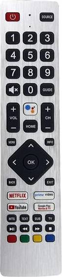 Sharp TV Remote Control Silver