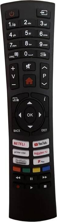 Bush RC4591P TV Remote Control LED QLED Smart TV