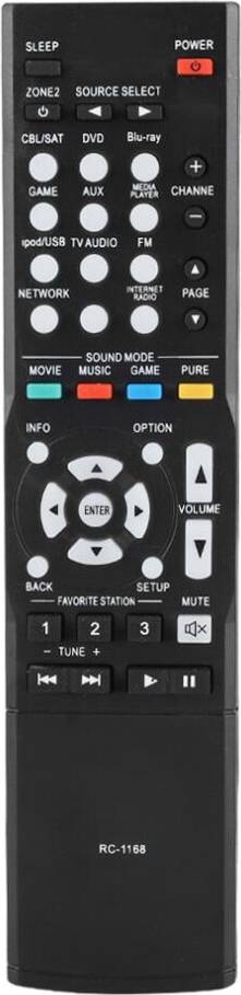 Replacement Remote Control AVR1613 Black
