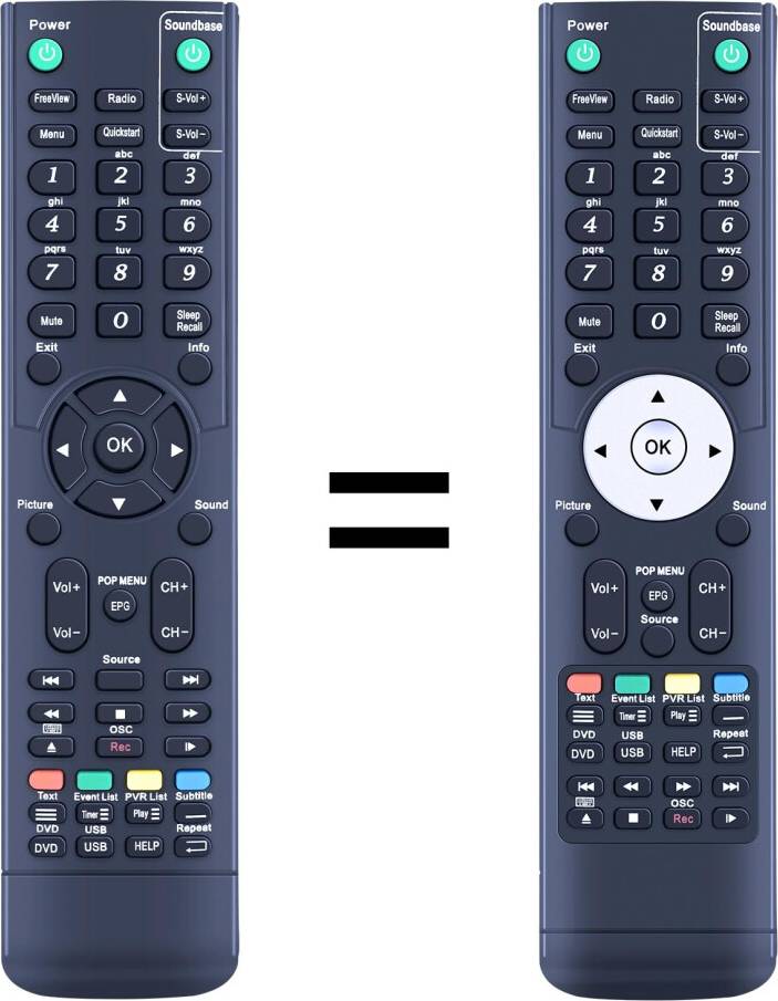 WKOLF Replacement Remote Control for Cello Non Smart LED TVs