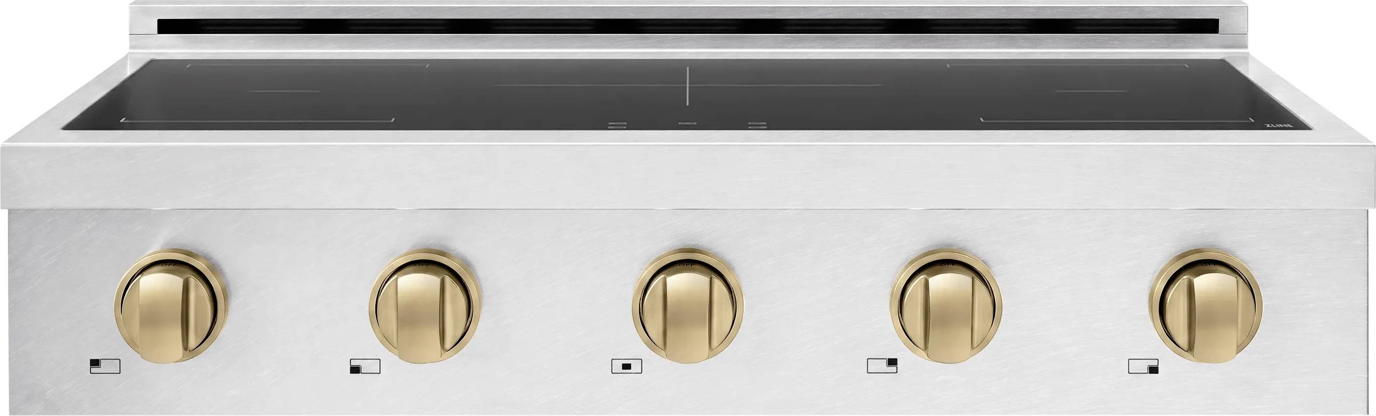 5 burner induction hob ZLINE Autograph Edition 36-Inch Paramount Induction Rangetop