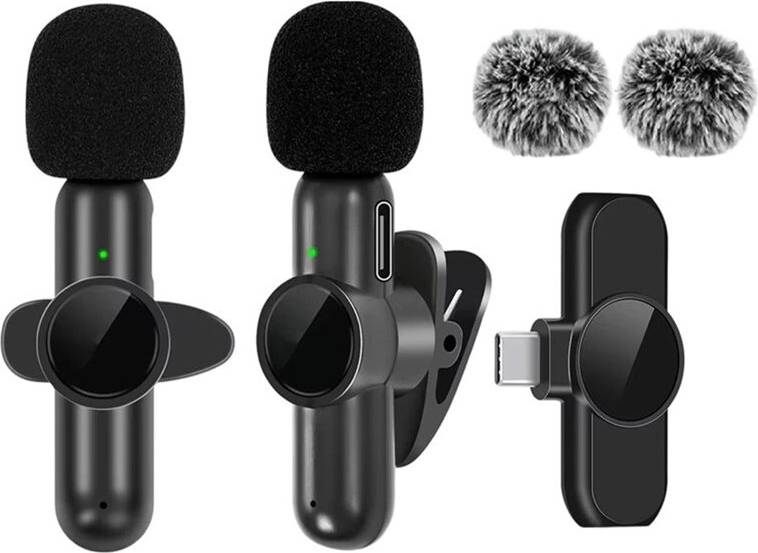 Microfono Lavalier Wireless Professionale Doppio