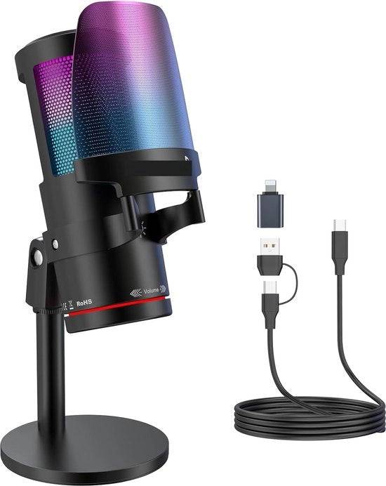 Senza Marca Set Microfono USB RGB Podcast