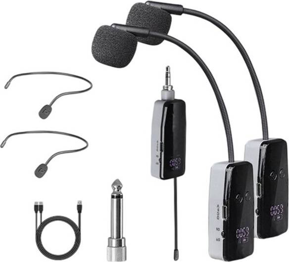 2 Channel UHF Wireless Headband Microphone System