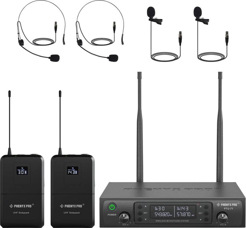 Dual Wireless Microphone System