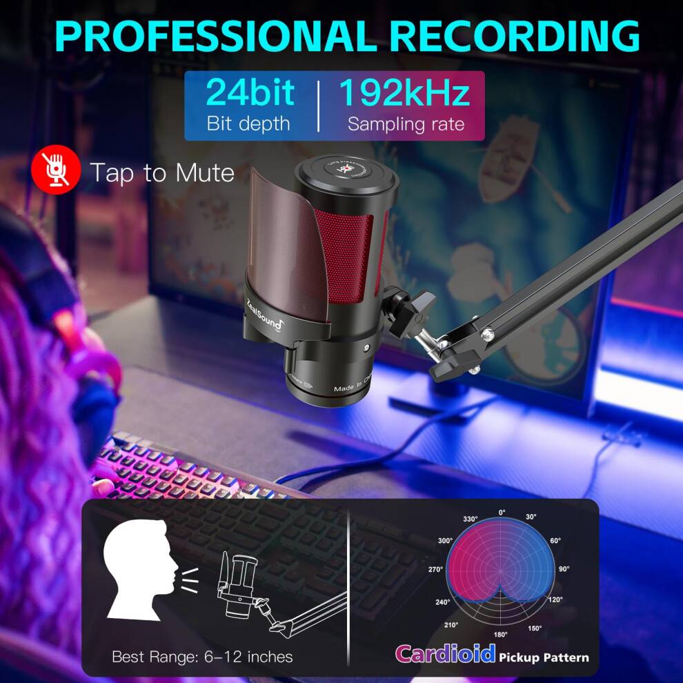 ZealSound USB Gaming Microphone Kit