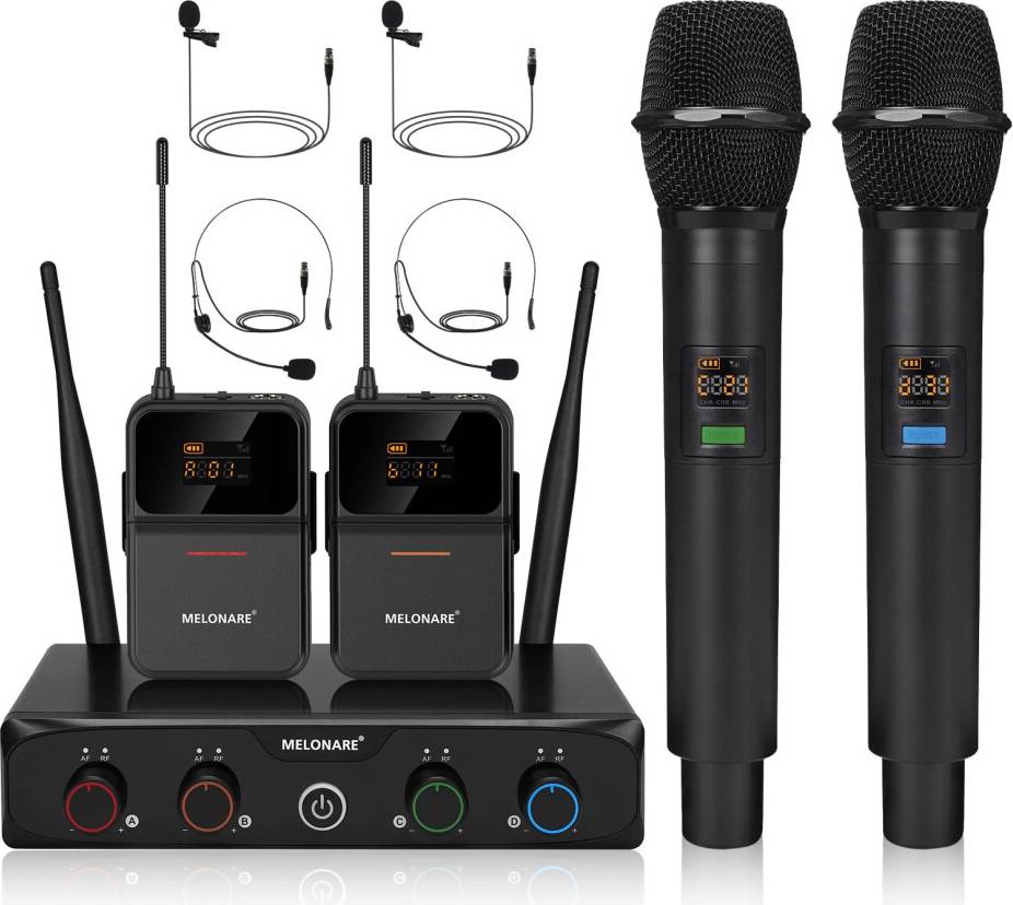 Melonare 4-Channel Wireless Microphone System