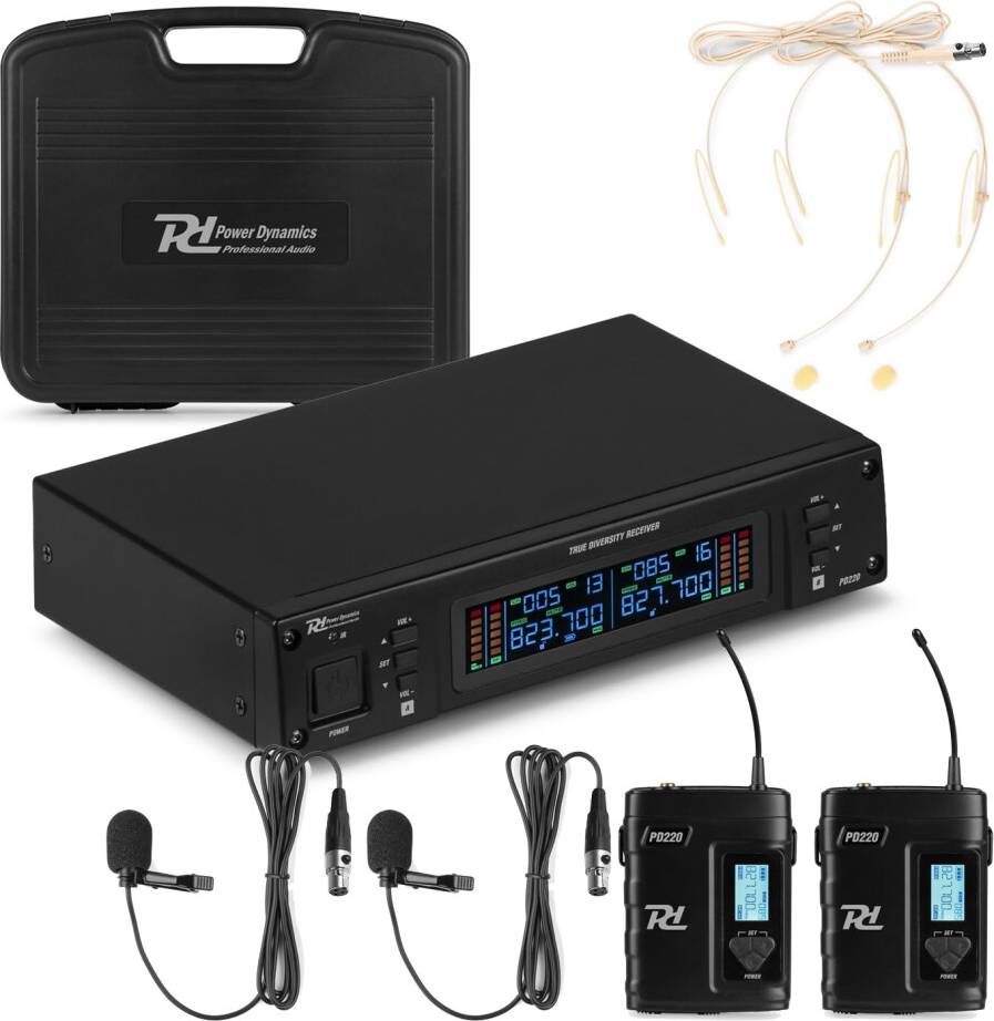 PD220B Dual Wireless Microphone System