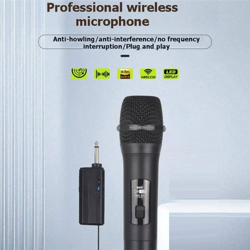 Wireless Microphone Rechargeable Receiver