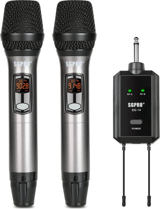 Dual Handheld Headset Wireless Microphone Set