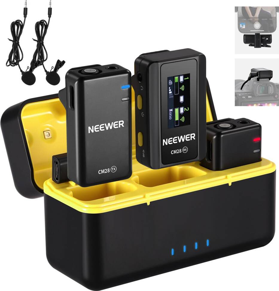 Neewer CM28 Wireless Lavalier Microphone System