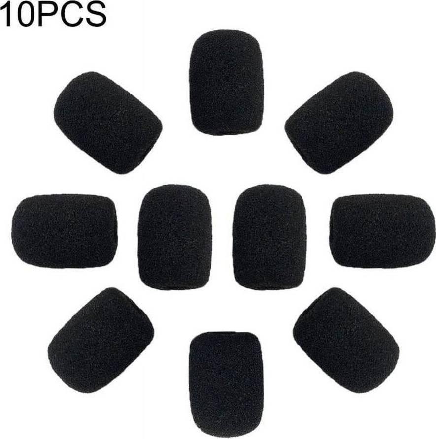 Mini Microphone Headset Windscreen Sponge 10-Pack