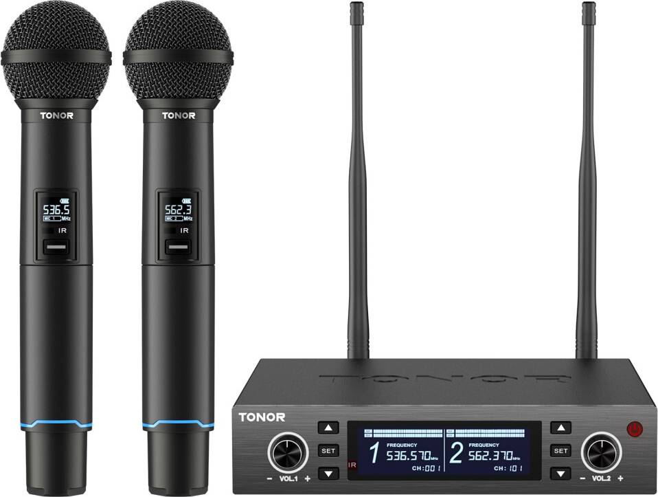 Tonor Rechargeable Dual Metal Wireless Microphone System