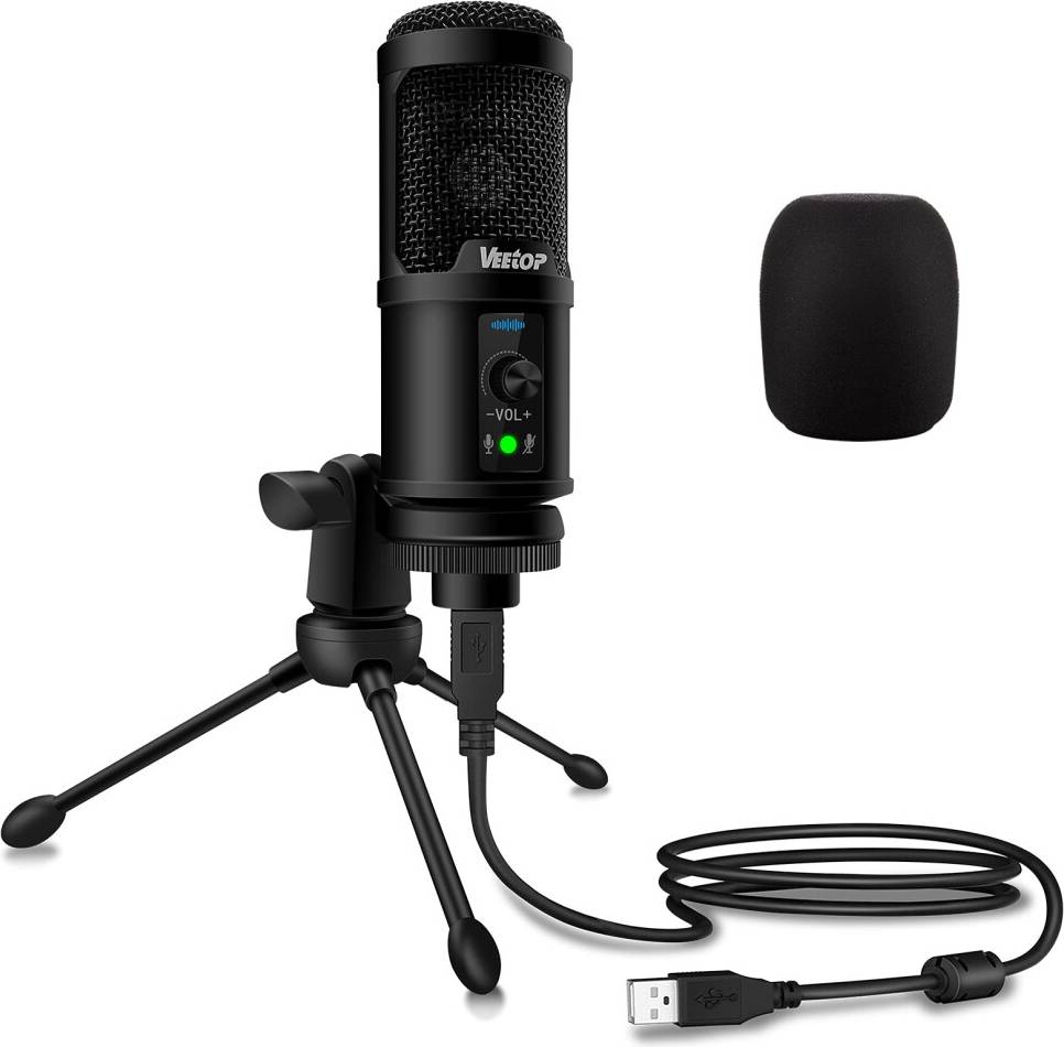 Veetop USB Microphone Metal Computer Condenser