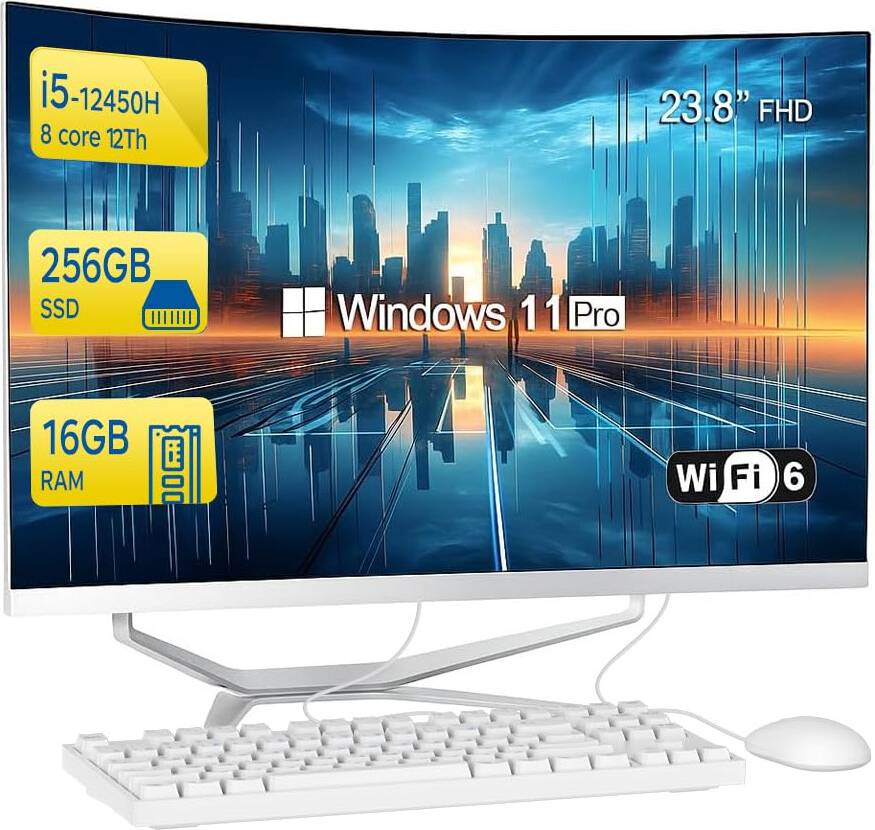 SZTPS 23.8 FHD All In One PC Desktop Computer