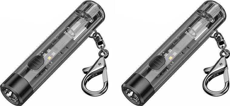 Kepptory 2X LED Keychain Flashlight COB Drop-Resistant