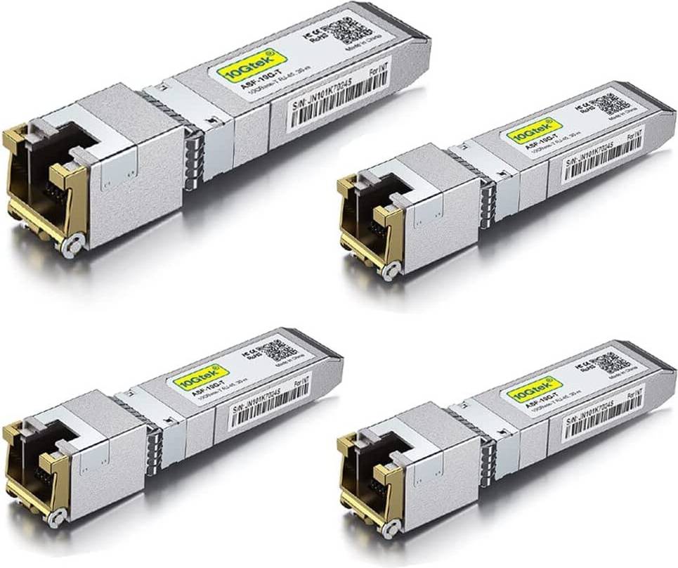 Ubiquiti 10gbase 10Gtek 80-Meter 10GBase-T SFP+ to RJ45 Transceiver Module