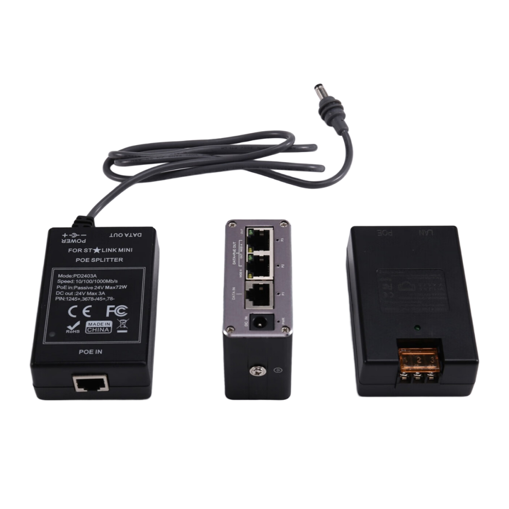 24v poe Melitt Mini 24V DC Input POE Injector Splitter
