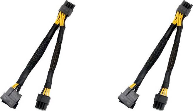 Dual 4Pin IDE GPU Dual 8Pin Video Adapter