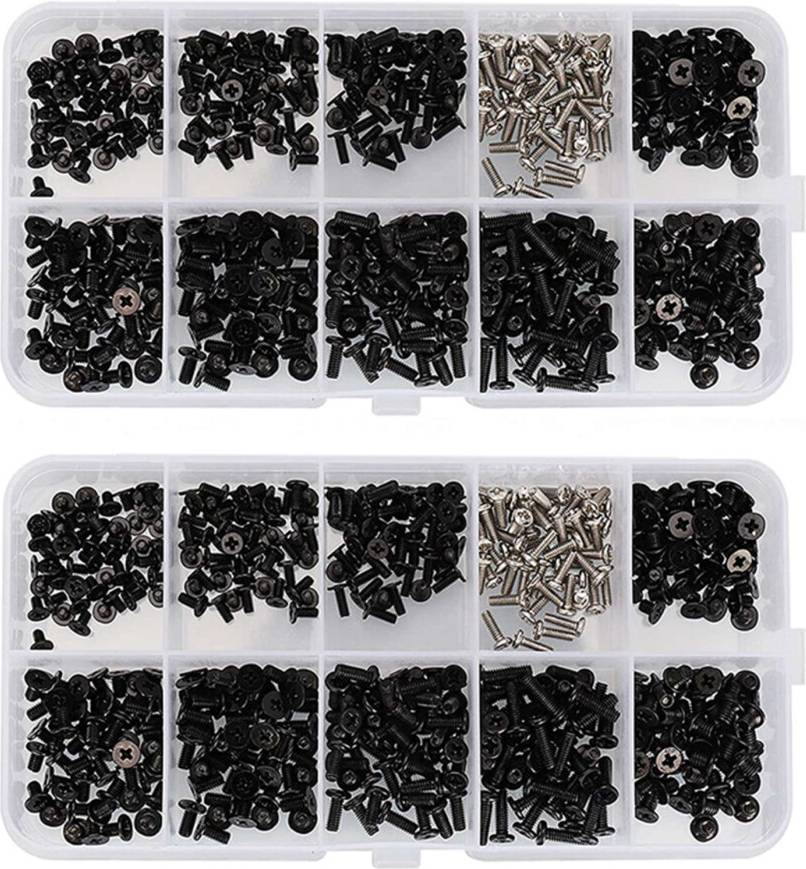 1000Pcs M2 M2.5 M3 Laptop Notebook Computer Screw Kit