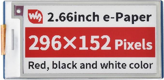 Exogio 2.66 Inch E-Paper Display Module Raspberry Pi