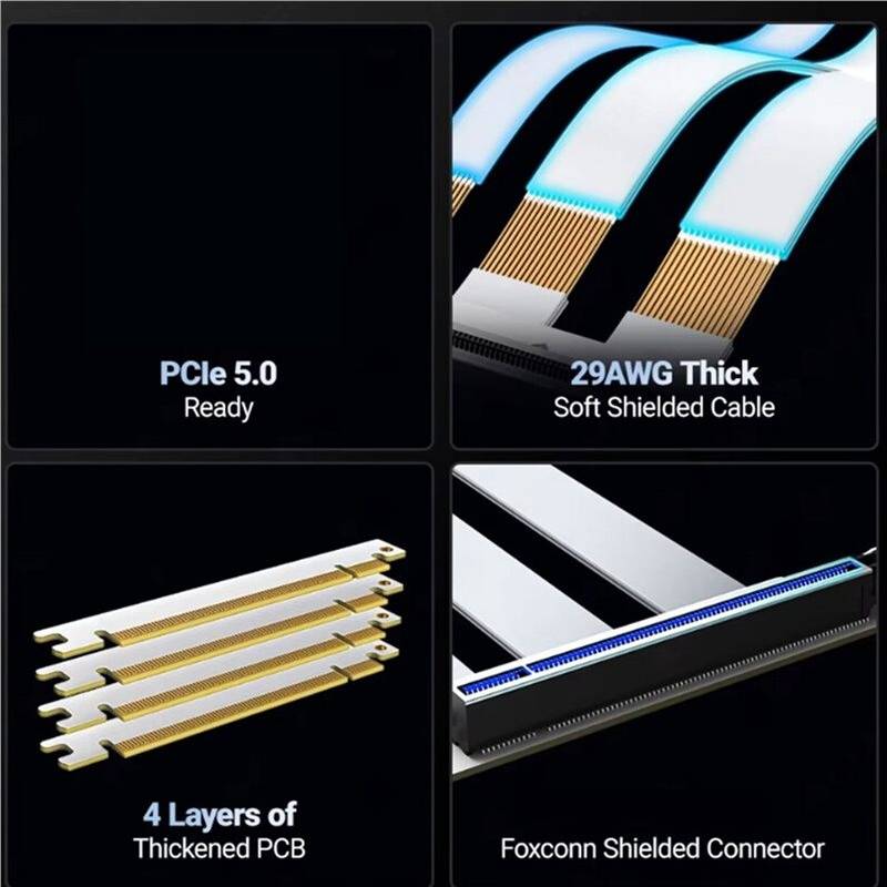 Pcie 5.0 riser PCIe 5.0 X16 Riser Kabel 20 cm