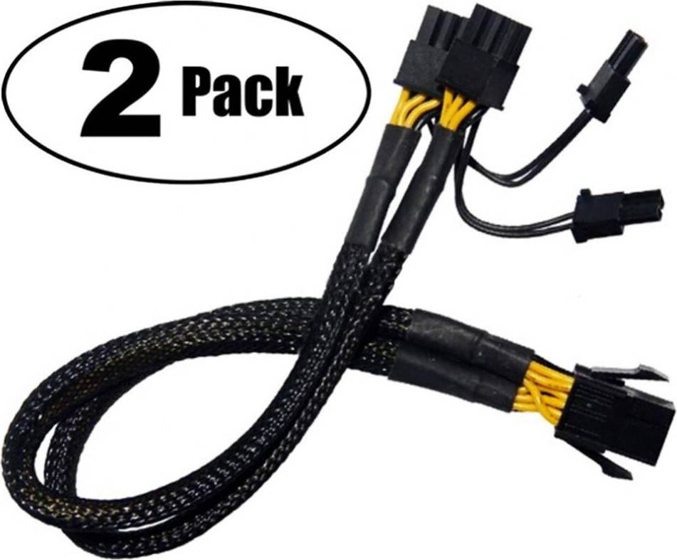 PCIe 6-Pin to Dual 8-Pin GPU Power Adapter Cable