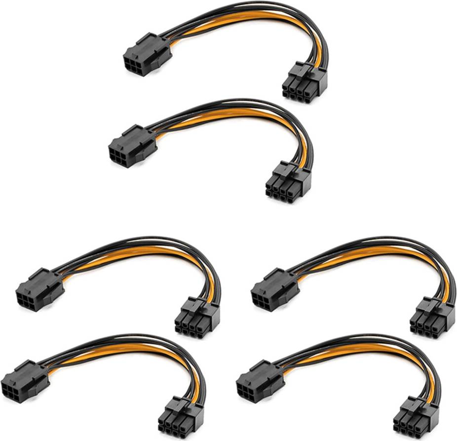 6 Pack Graphics Card Pin to 8 PCIe Adapter