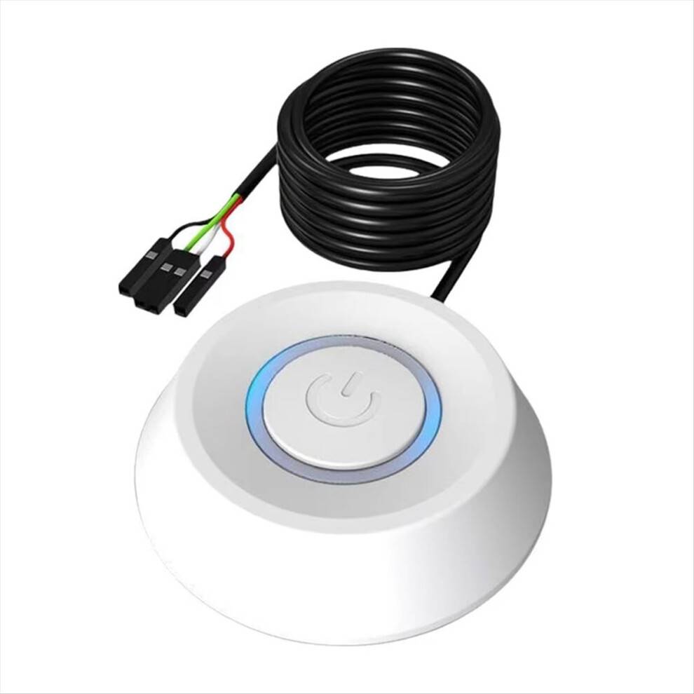 Desktop Switch 1.8m PC Motherboard External Power LED Light Button