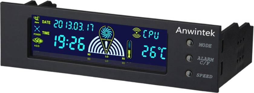 Computer Temperature Display Screen 5.25 Inch Front Panel