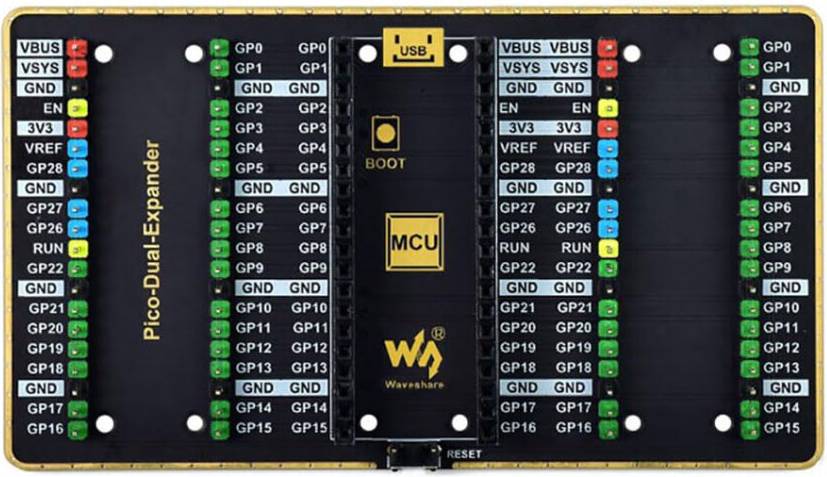 Dual GPIO Expander For Raspberry Pi Pico Board