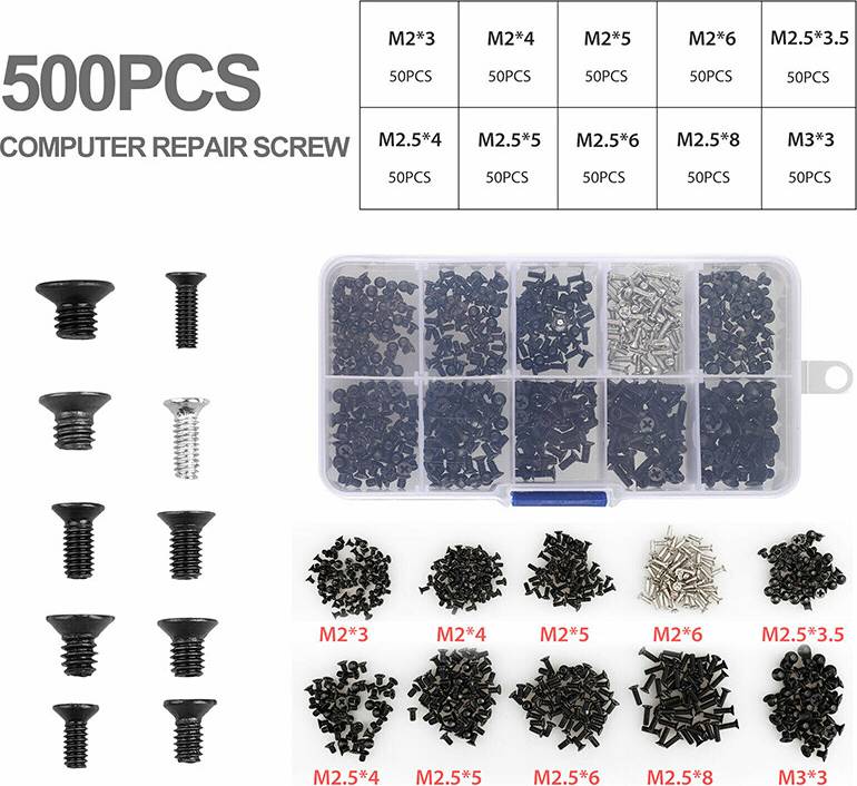 500PCS Laptop Computer Screws Set