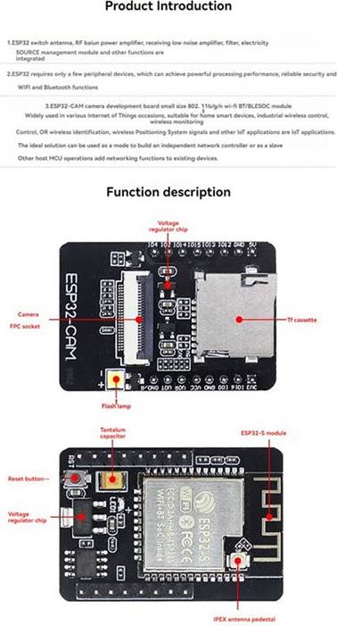 ESP32-CAM Entwicklungsboard WiFi Module