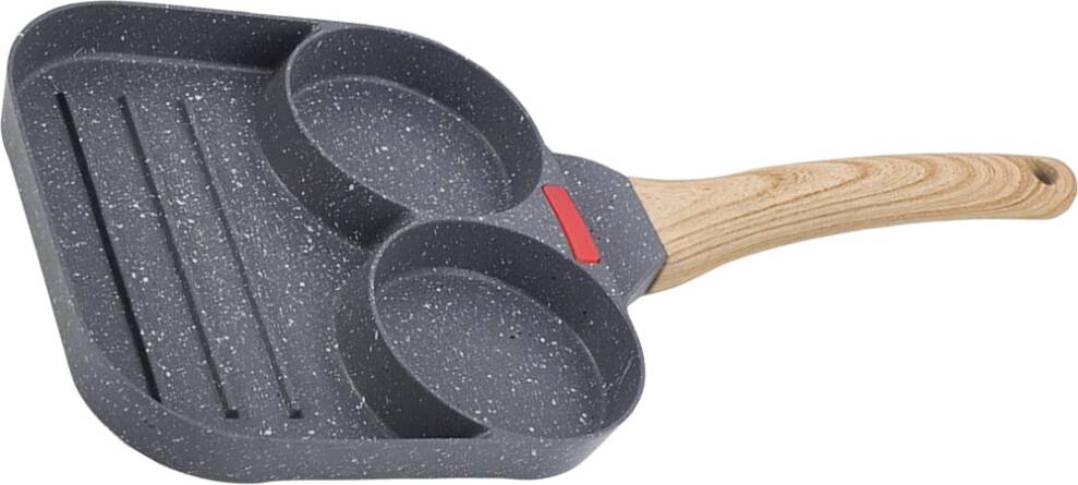 iplusmile 2Pcs Divided Frying Pan Multi Section