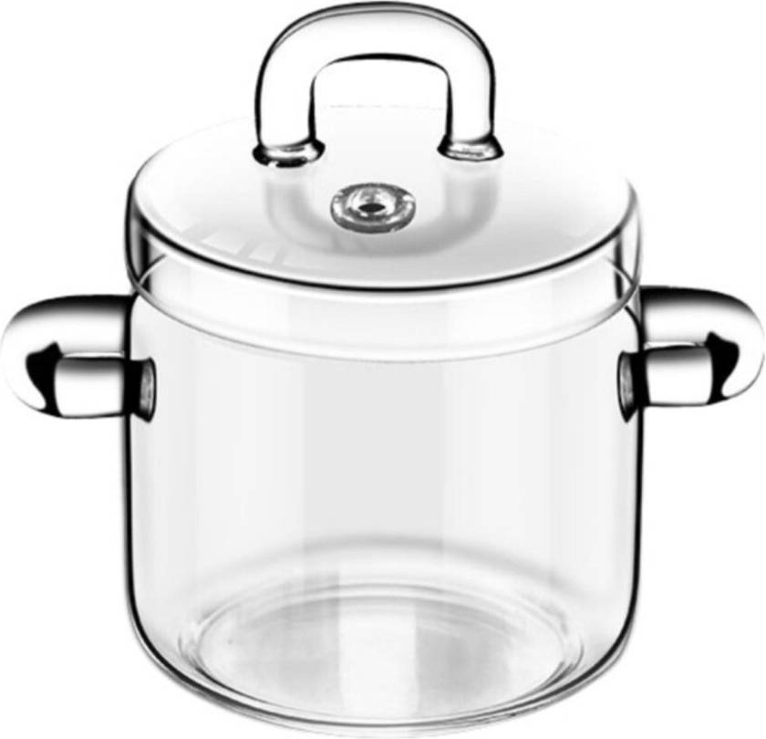 Glass Cooking Pot with Lid 700ml Cookware Set