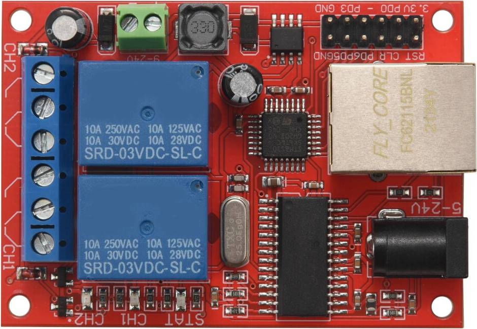 LAN Ethernet 2-Way Switch UDP Controller Module