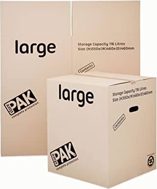 Large moving boxes Storepak Large Storage Moving Boxes 116 Litres