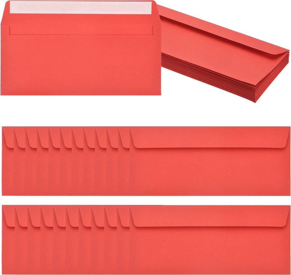 24 Pack Red Business Envelopes
