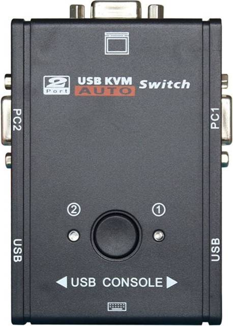 Typecat VGA KVM 2 Splitter Mouse Keyboard Printer Switcher Box Adapter