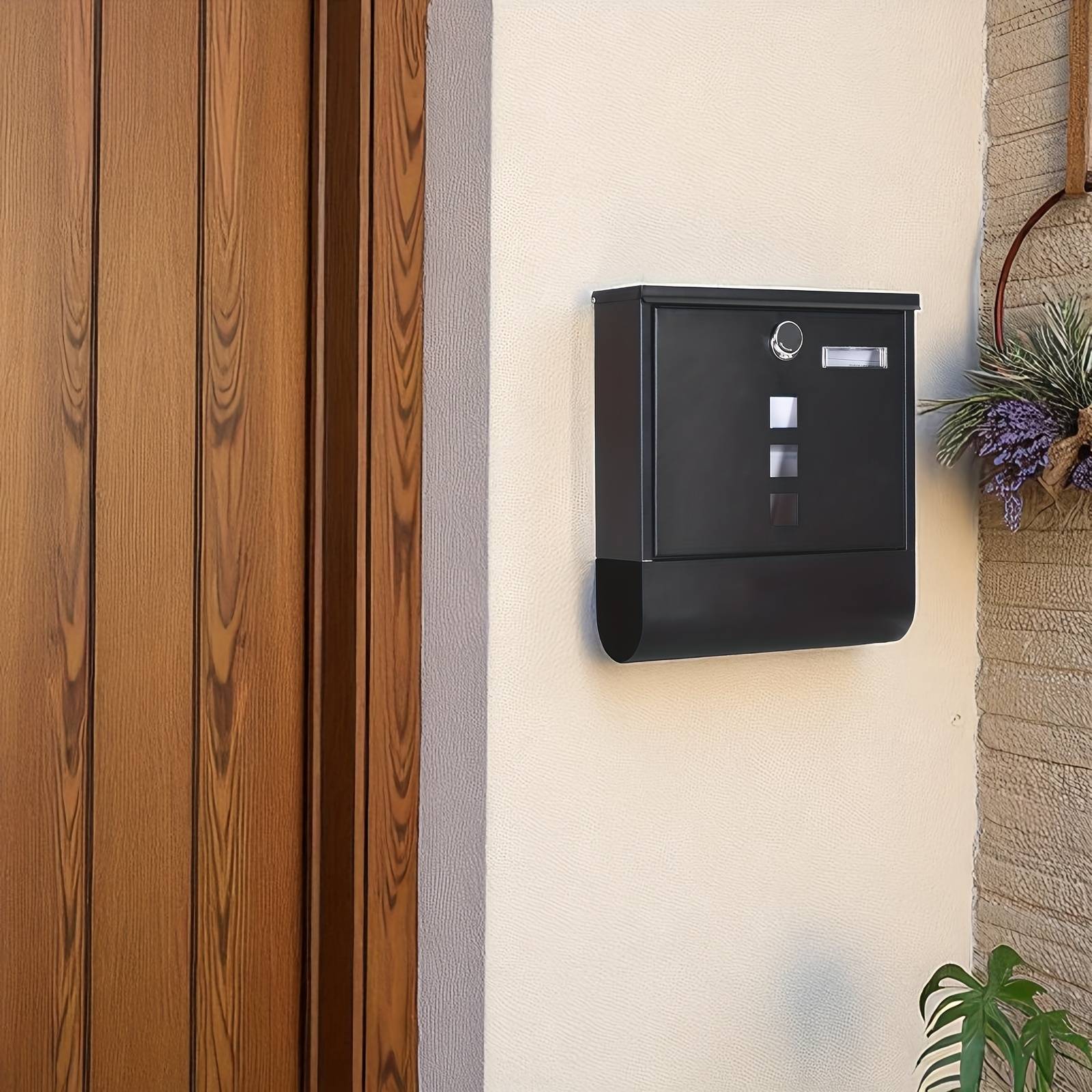 Temu Locking Mailbox With Lock And Key Large Capacity