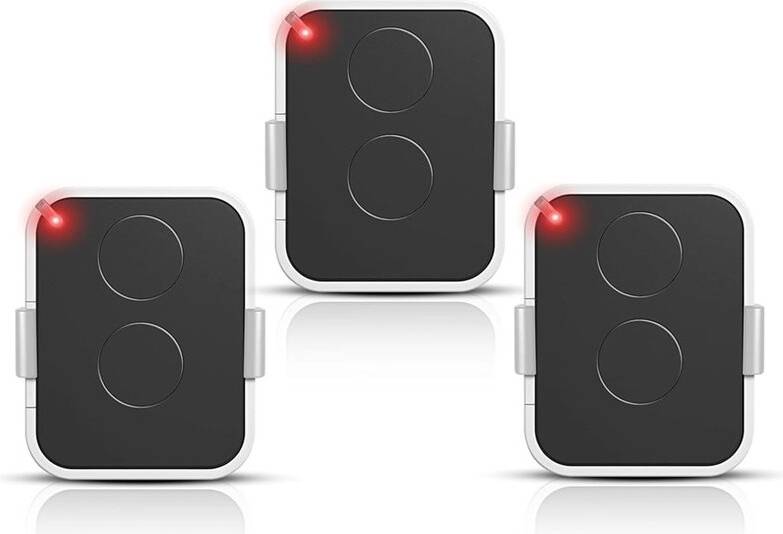 Tauoh 3pcs 2 Channels 433.92MHz Rolling Code Gate Remote Control