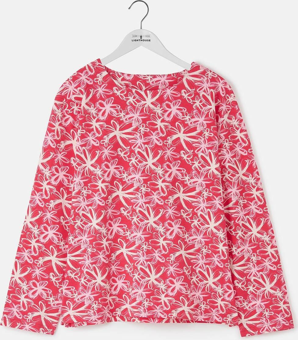 Breton Long-Sleeved Top - Raspberry Floral