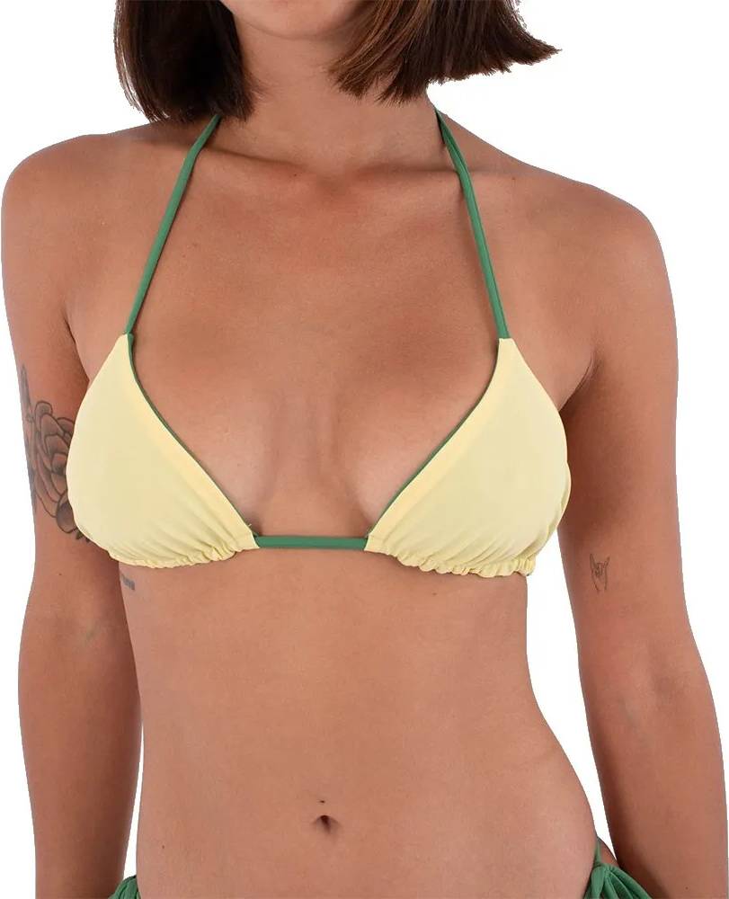 Tri Solid Color Reversible Bikini Top - Weiß