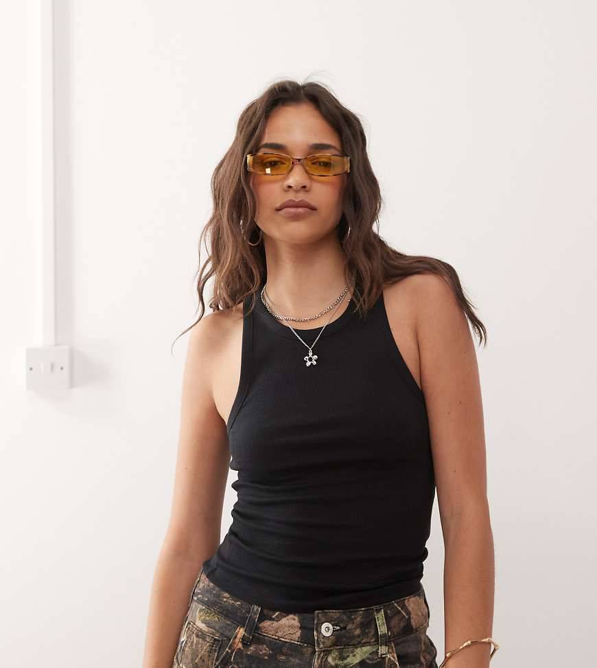 Collusion Ribbed Vest - Black