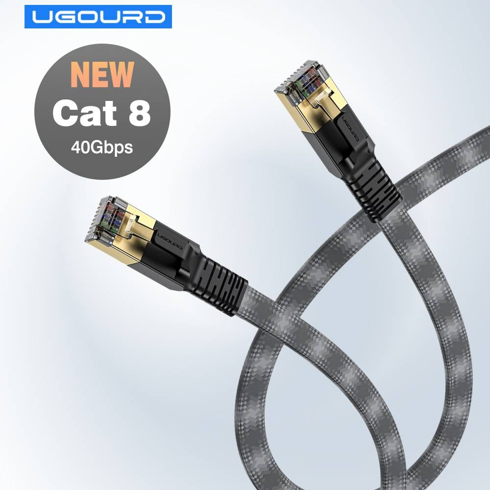 Cat8 ethernet cable Cat8 Ethernet Cable 40Gbps SFTP Shielded RJ45 LAN