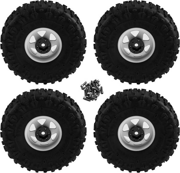 4pcs 122mm 1.9 Inch Metal Beadlock Wheel Rim Set