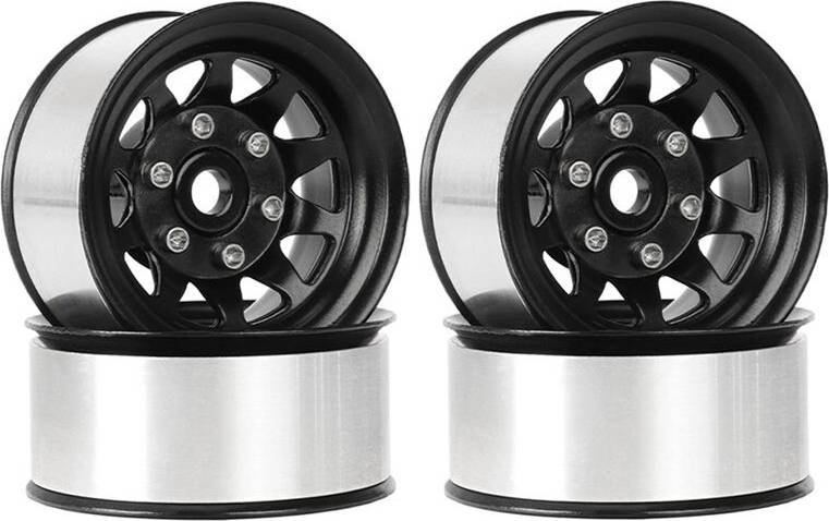 4pcs 1.55 Metal Beadlock Wheel Rim