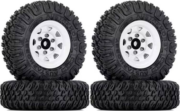 4PCS 85mm 1.55 Metal Beadlock Wheel Rims Set